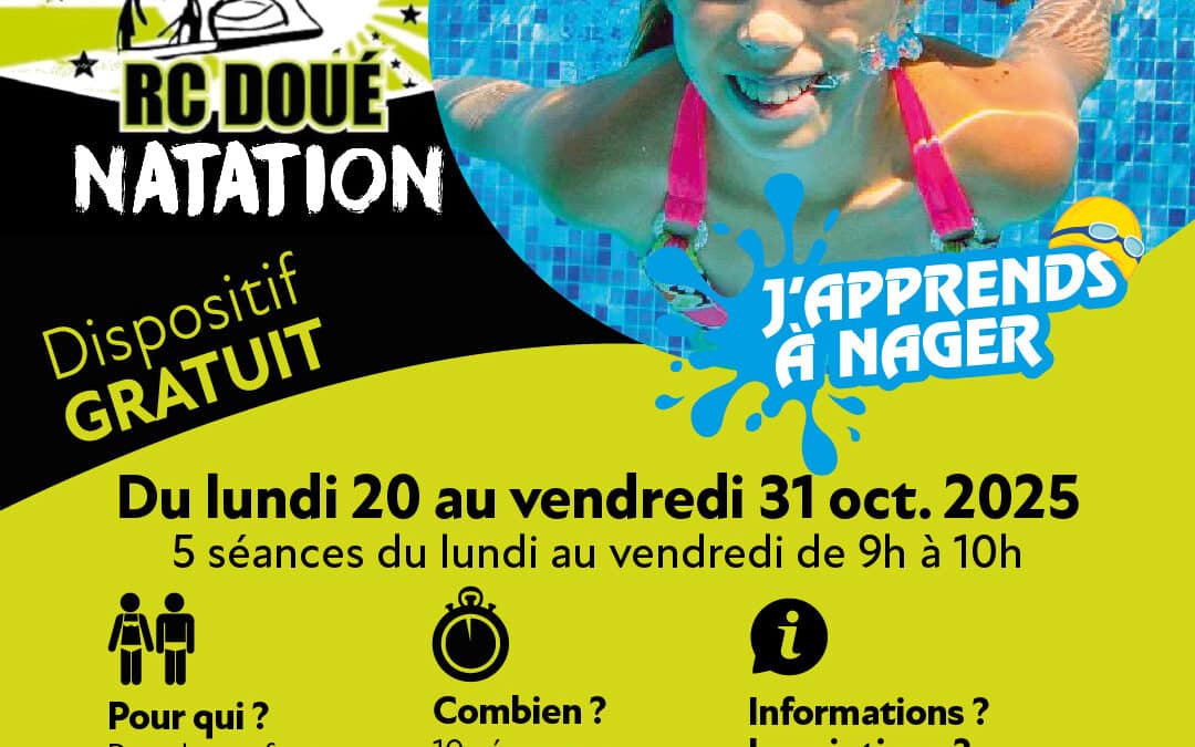 J’apprends à nager