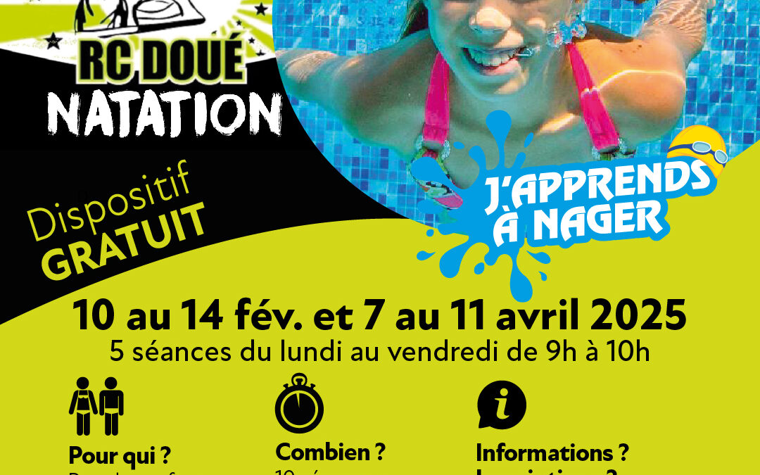 Session « J’apprends à nager » avec le RCD Natation