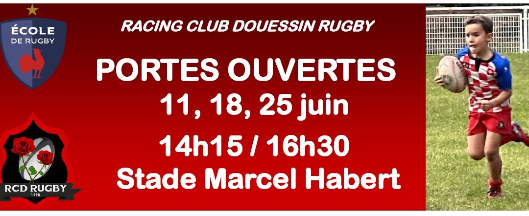 Ecole de rugby : 11, 18 et 25 juin “Portes ouvertes”